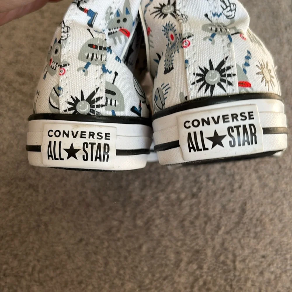 Kids Converse Chuck Taylor All Star High top PS 'Creatures - White Ash Stone'